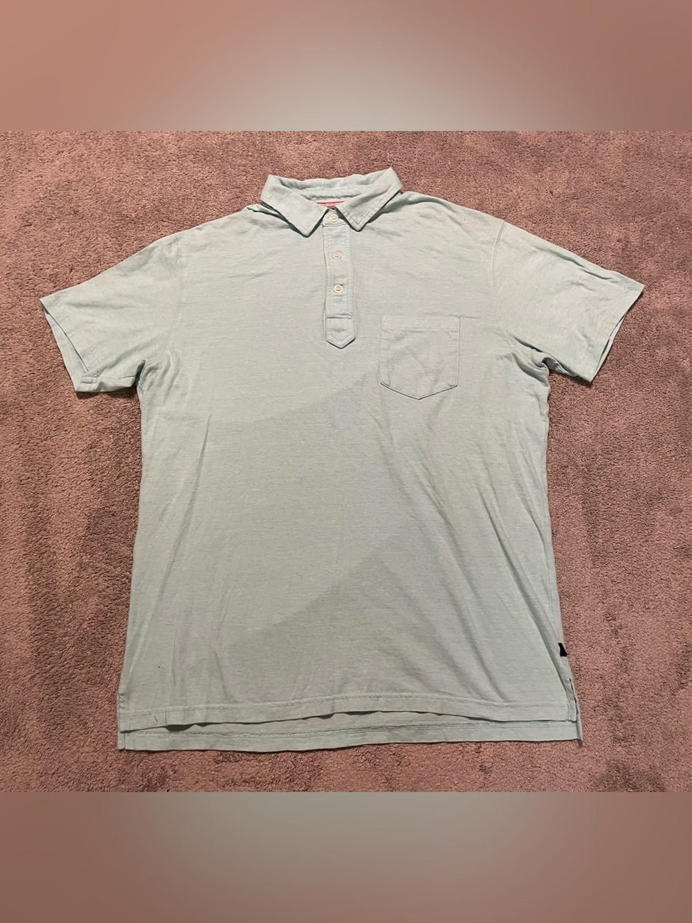 Relwen Polo Shirt Men’s XL Blue 100% Cotton Short Sleeve Pocket Casual